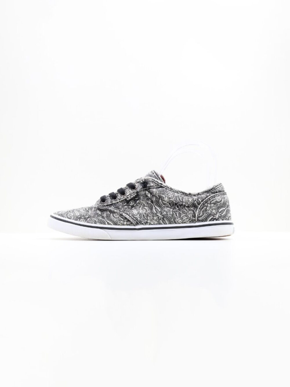 Vans Atwood Black Paisley Print Canvas Low Top Sneakers - Women's 8
